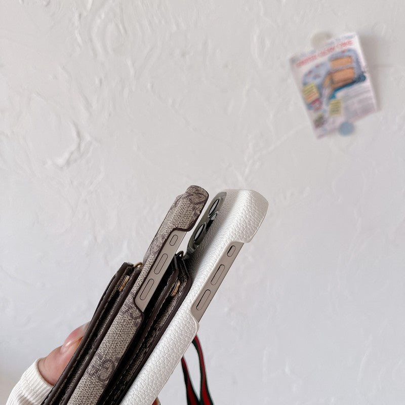 Premium Card Bag Crossbody Klassiek iPhone-hoesje