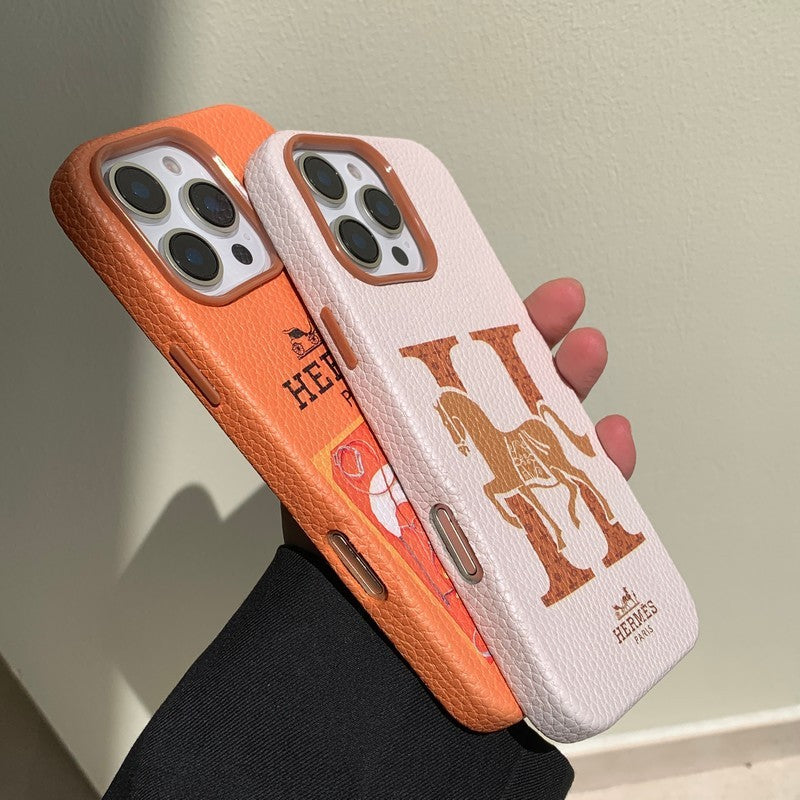 クラシックレザーiPhoneケース