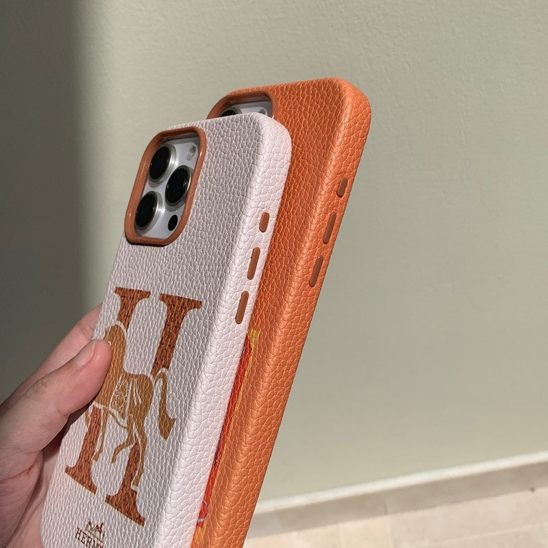 クラシックレザーiPhoneケース