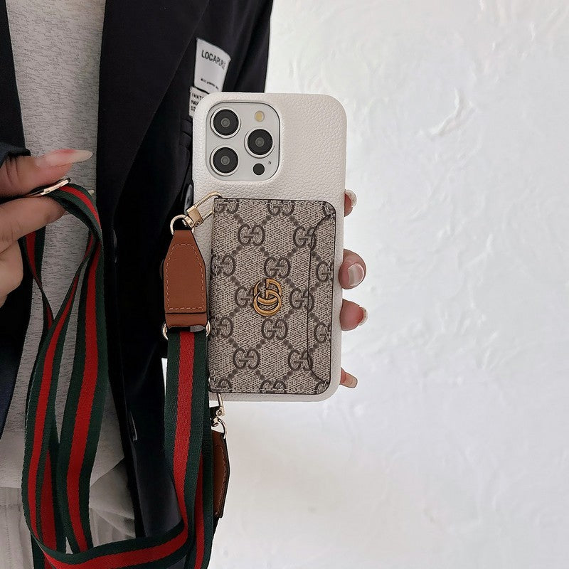 Premium Card Bag Crossbody Klassiek iPhone-hoesje