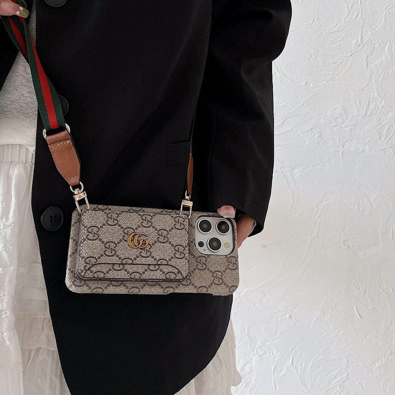 Premium Card Bag Crossbody Klassiek iPhone-hoesje
