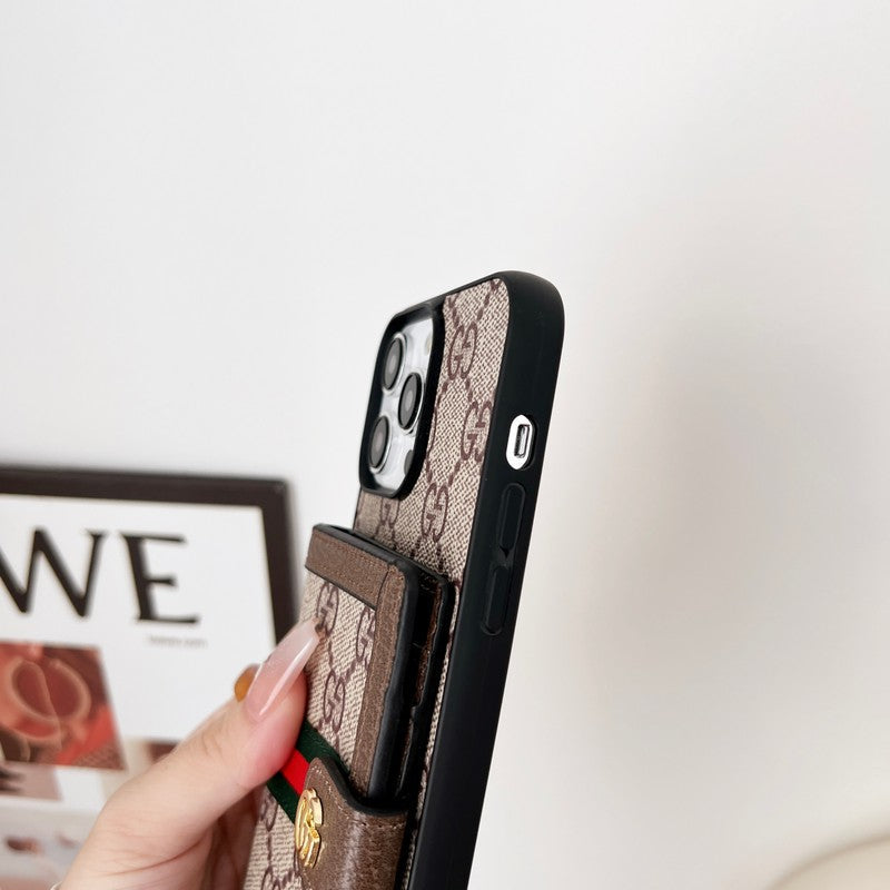 プレミアムカードバッグチェーンクラシックiPhoneケース