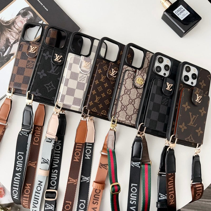 Premium Card Bag Crossbody Chain pouzdro na iPhone