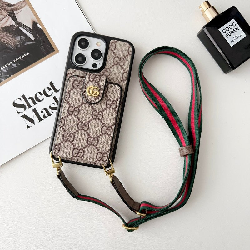 Premium Card Bag Crossbody Chain pouzdro na iPhone