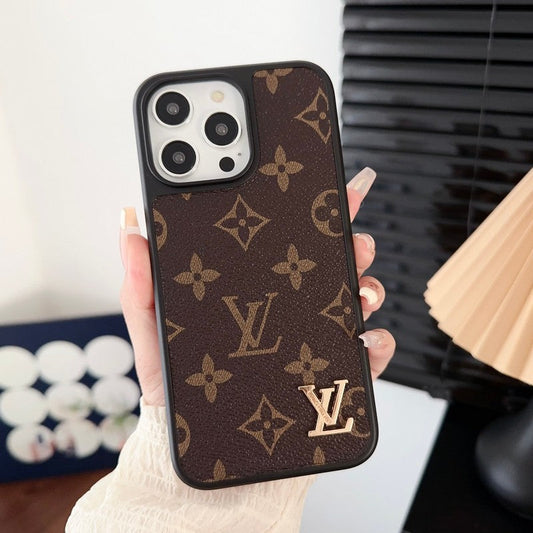 ラグジュアリークラシックブラウンiPhoneケース