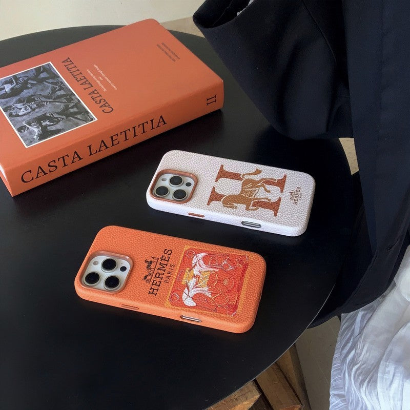 クラシックレザーiPhoneケース