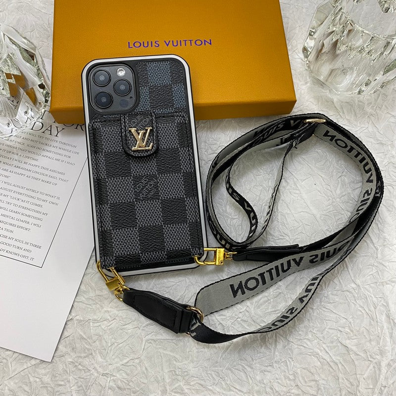 高級カードバッグチェーンiPhoneケース