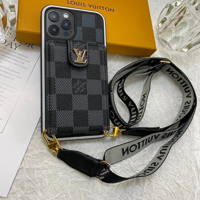 高級カードバッグチェーンiPhoneケース
