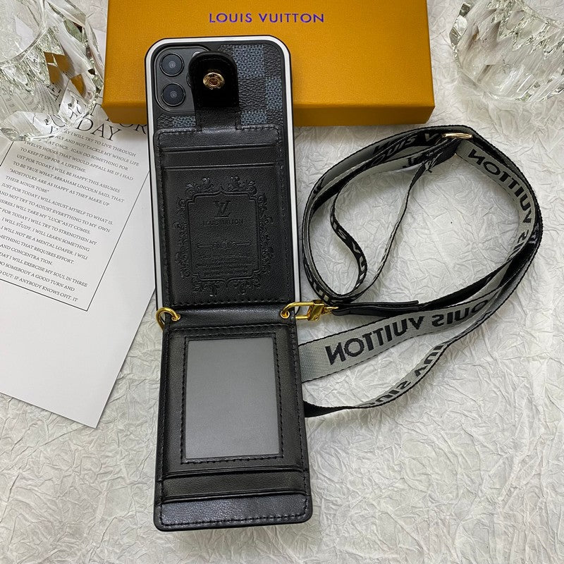 高級カードバッグチェーンiPhoneケース
