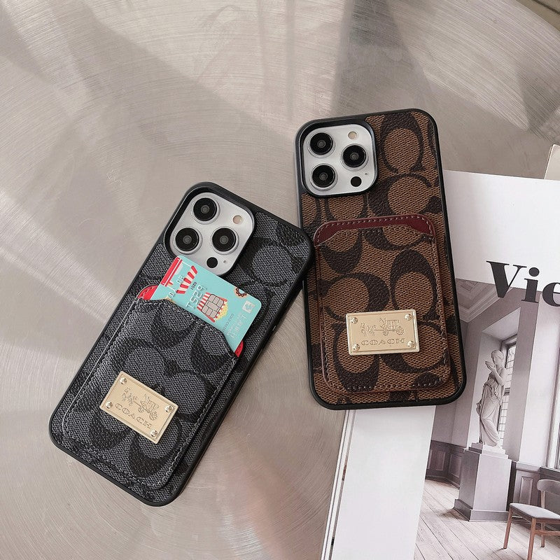 クラシック カードバッグ レザー iPhone ケース