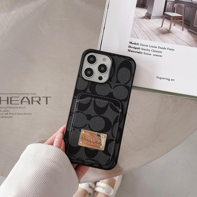 クラシック カードバッグ レザー iPhone ケース