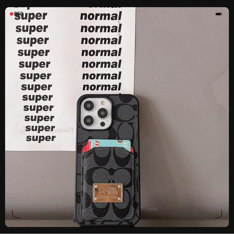 クラシック カードバッグ レザー iPhone ケース