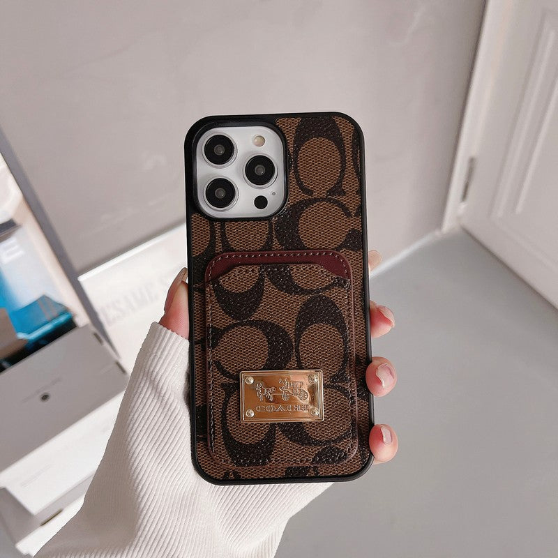 クラシック カードバッグ レザー iPhone ケース