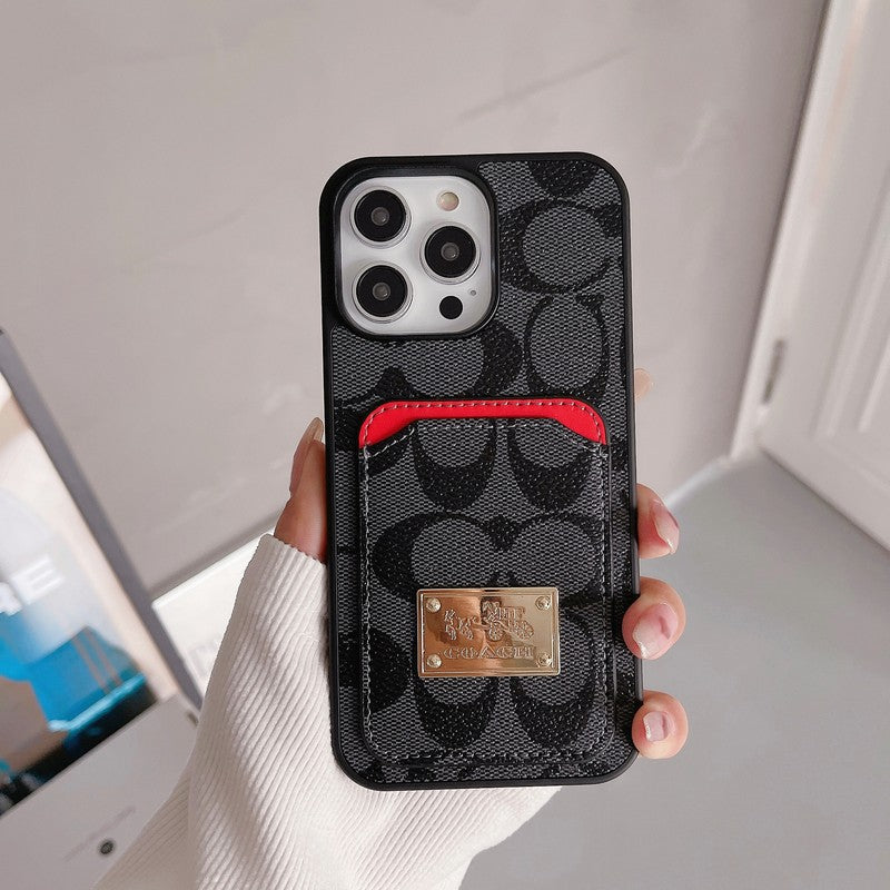 クラシック カードバッグ レザー iPhone ケース