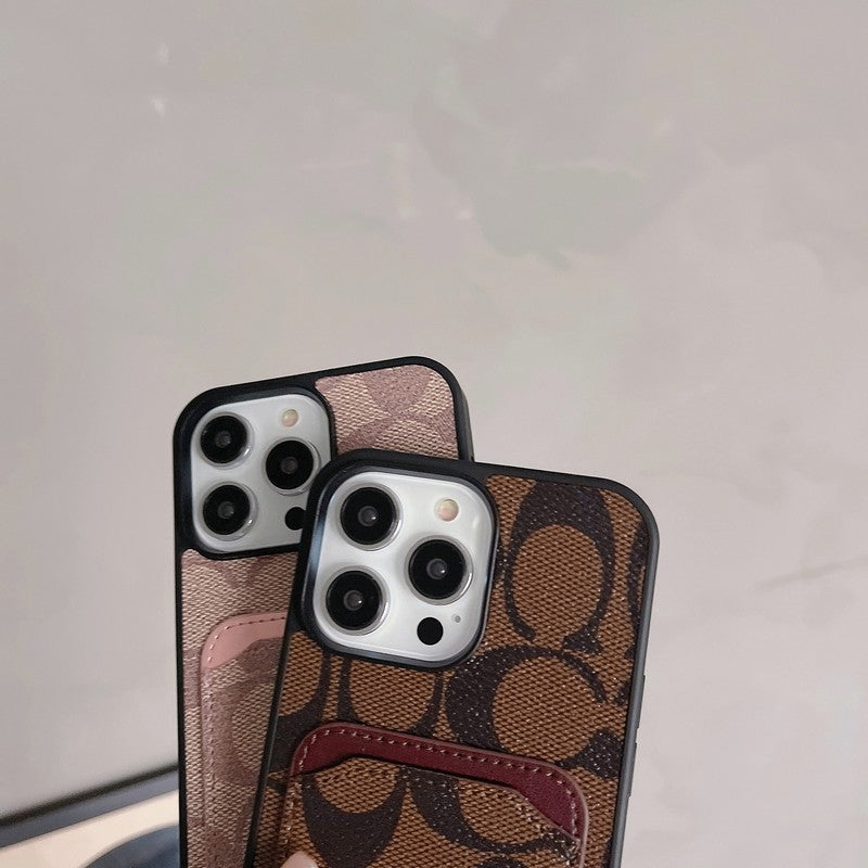 クラシック カードバッグ レザー iPhone ケース