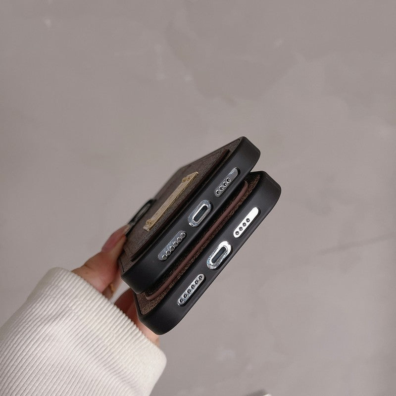 クラシック カードバッグ レザー iPhone ケース