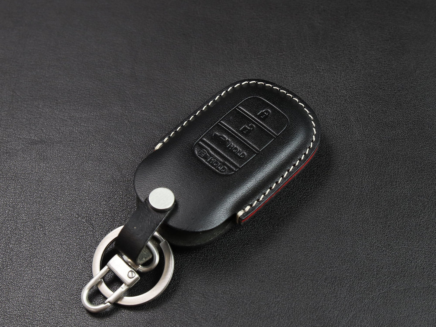 Funda de cuero para llave de coche para llavero Honda [2-4/5/7]