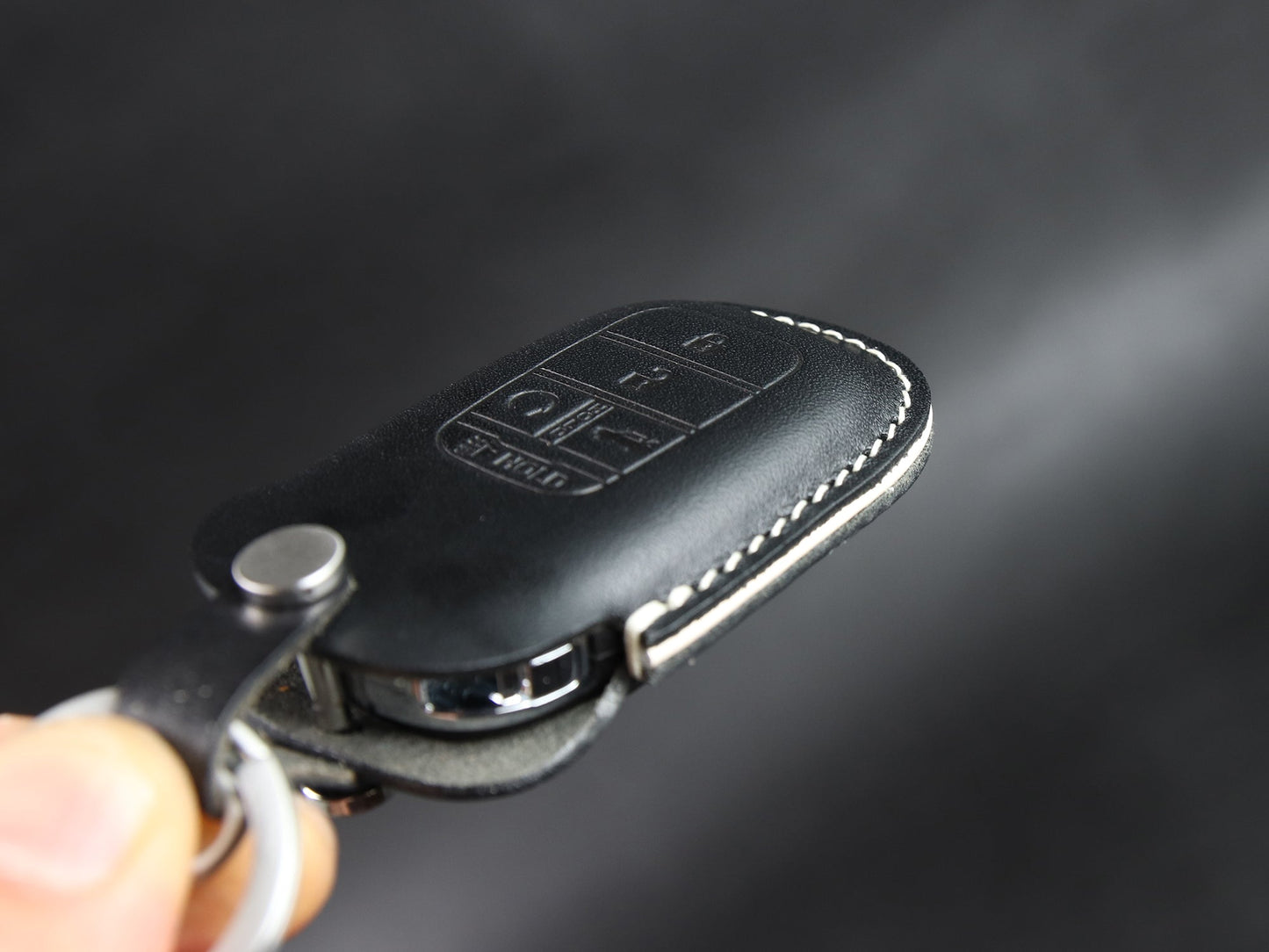 Funda de cuero para llave de coche para llavero Honda [2-4/5/7]