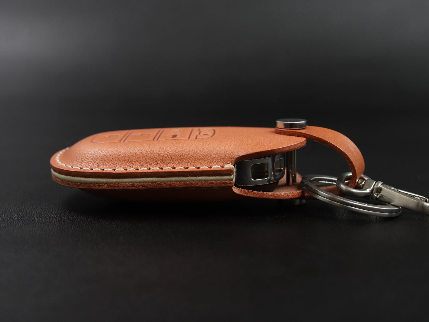 Funda de cuero para llave de coche para llavero Honda [2-4/5/7]