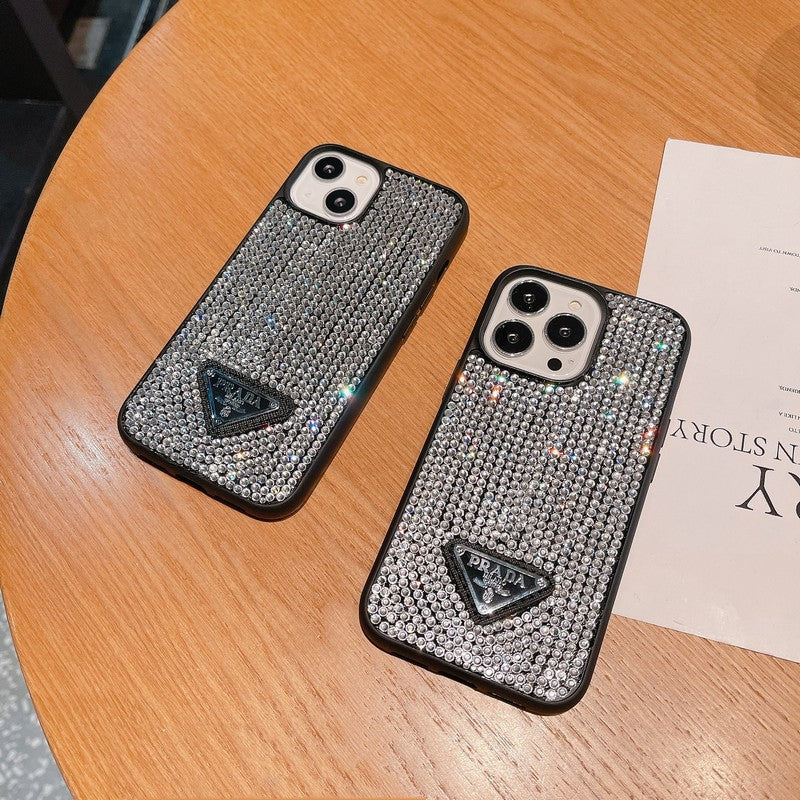 ラグジュアリー ダイヤモンド クロスボディ チェーン iPhone ケース