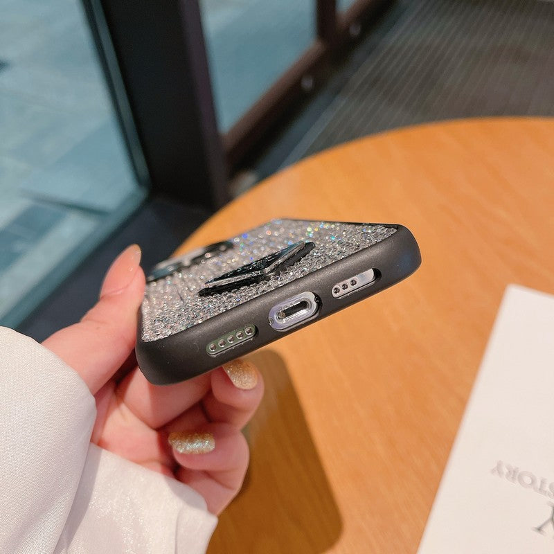 ラグジュアリー ダイヤモンド クロスボディ チェーン iPhone ケース