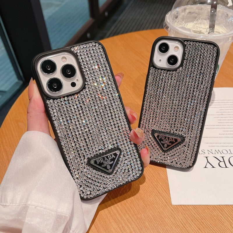 ラグジュアリー ダイヤモンド クロスボディ チェーン iPhone ケース