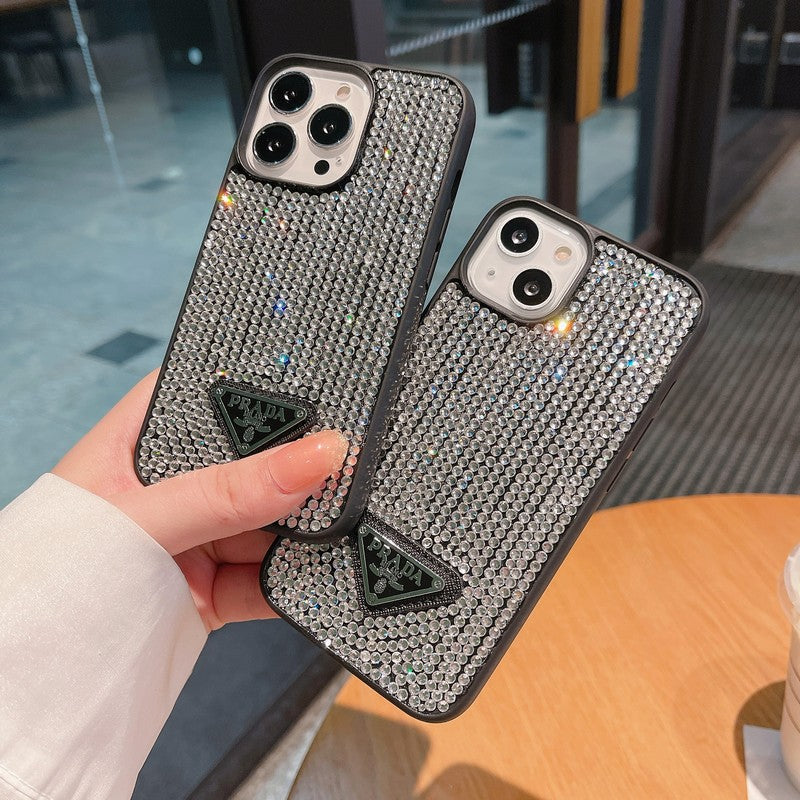 ラグジュアリー ダイヤモンド クロスボディ チェーン iPhone ケース