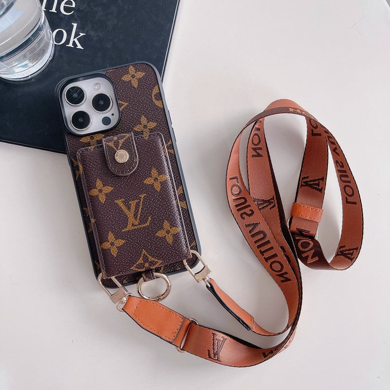 Luxe kaarttasje met klassieke ketting iPhone-hoesje
