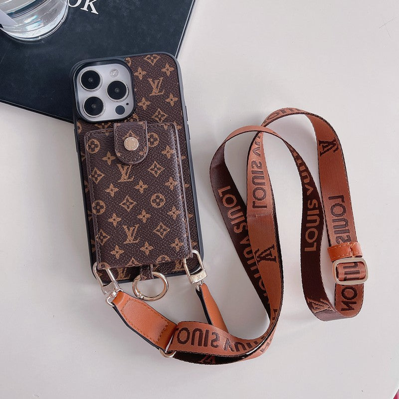 Luxe kaarttasje met klassieke ketting iPhone-hoesje