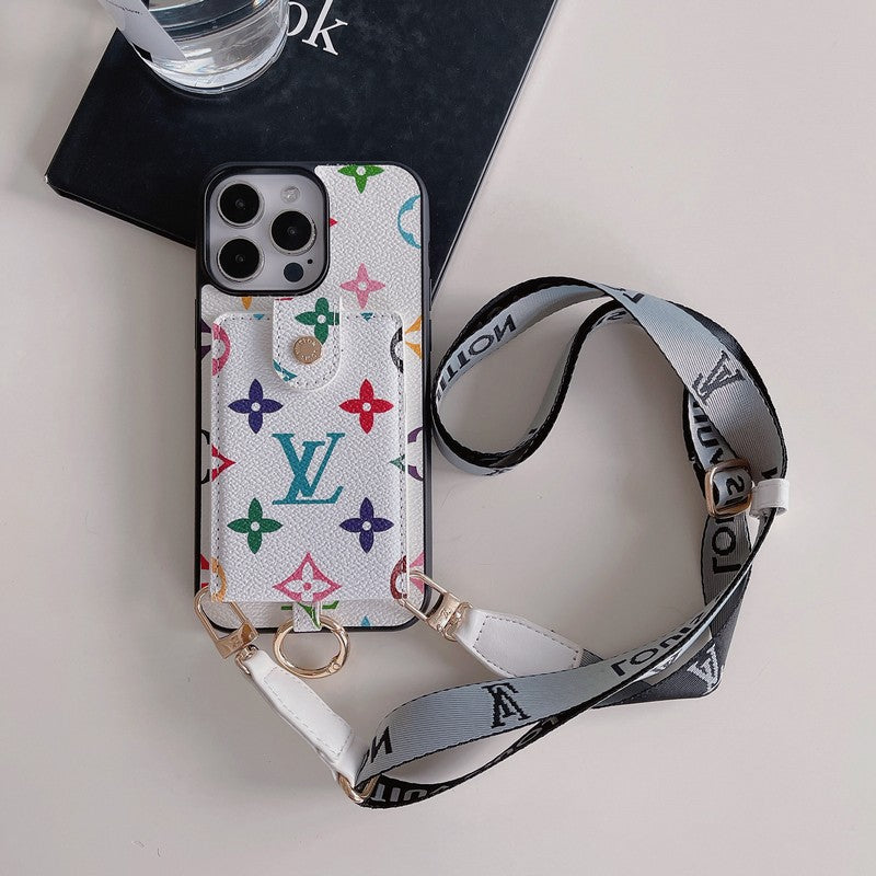 Luxe kaarttasje met klassieke ketting iPhone-hoesje