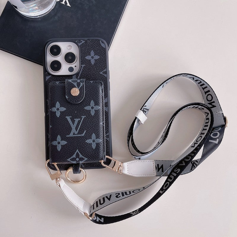 Luxe kaarttasje met klassieke ketting iPhone-hoesje