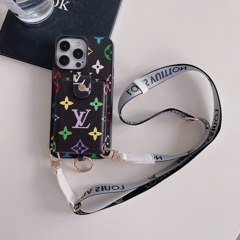 Luxe kaarttasje met klassieke ketting iPhone-hoesje