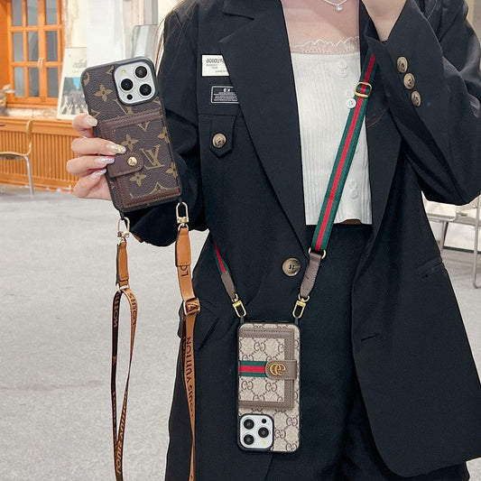 Premium Card Bag Crossbody iPhone Suojakuori