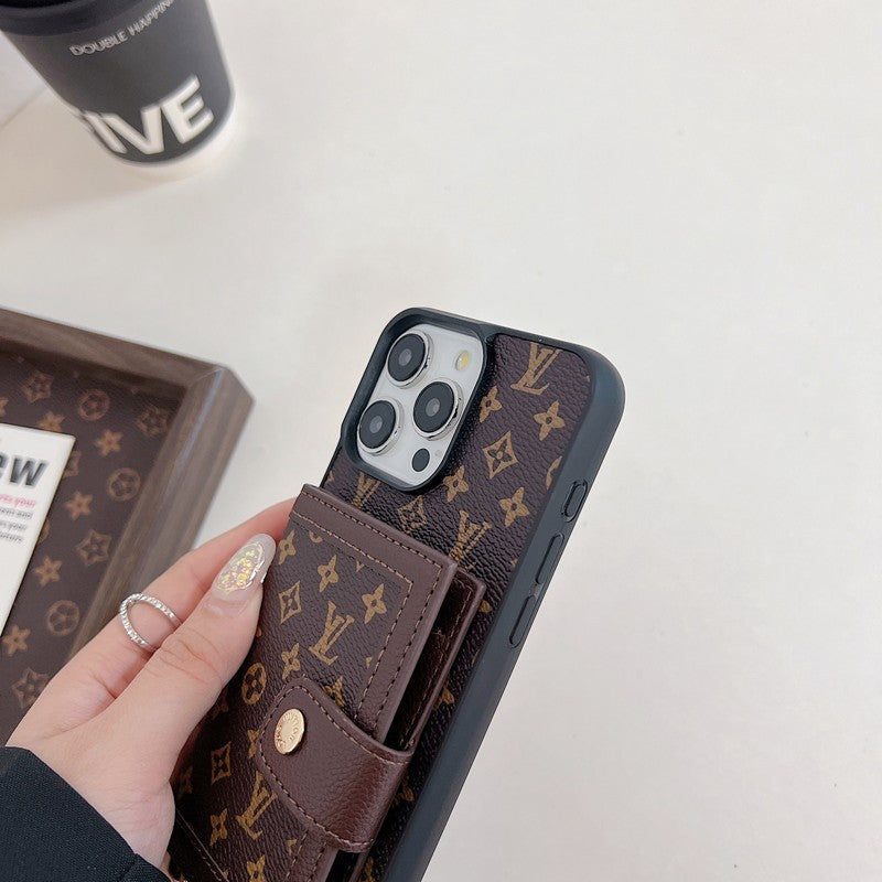 Funda de iPhone Funda de iPhone con tarjetero de lujo Crossboday