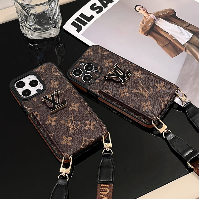Luxusné puzdro na iPhone s retiazkou na karty