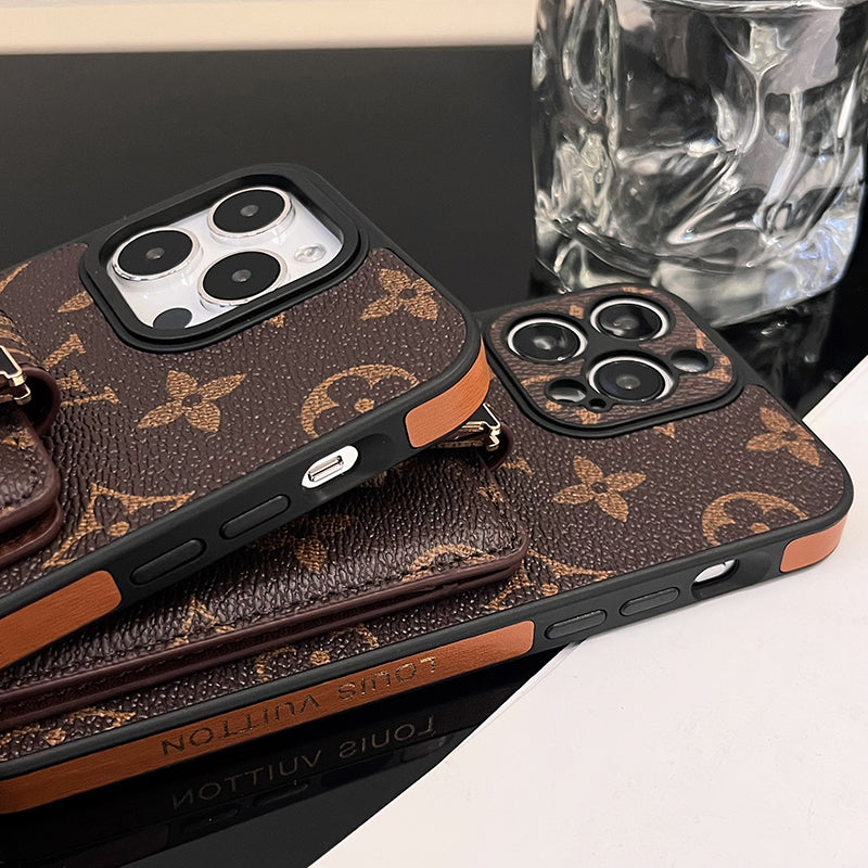 Luxusné puzdro na iPhone s retiazkou na karty