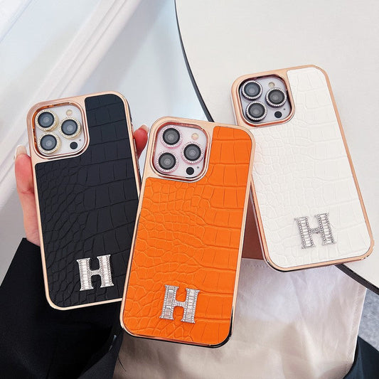 クラシック ダイヤモンド ロゴ ローズゴールド iPhone ケース