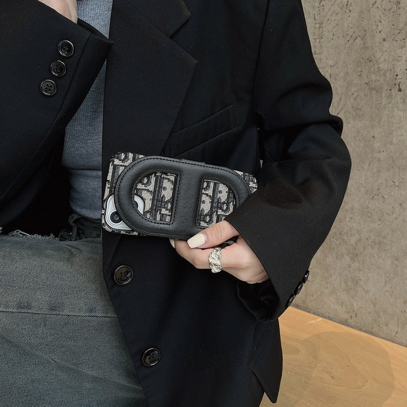 Capa para iPhone com bolsa de cartão com suporte de moda