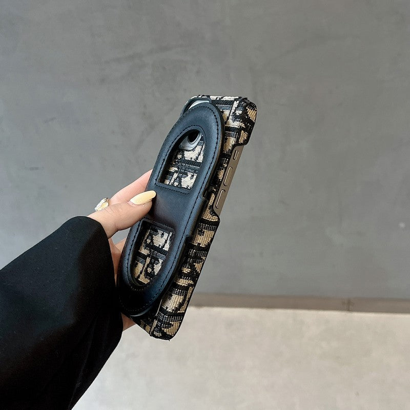 Capa para iPhone com bolsa de cartão com suporte de moda