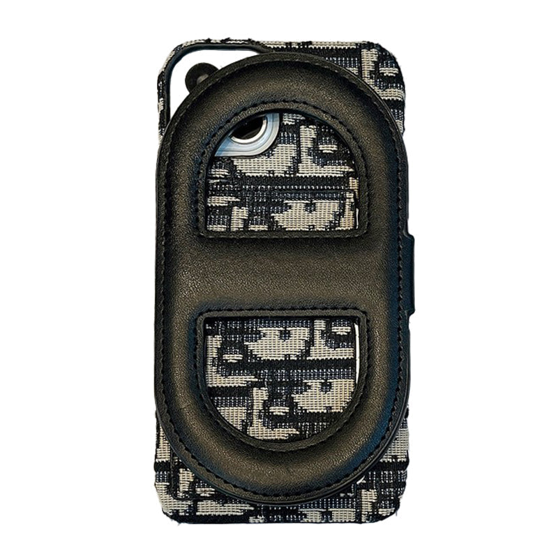 Capa para iPhone com bolsa de cartão com suporte de moda