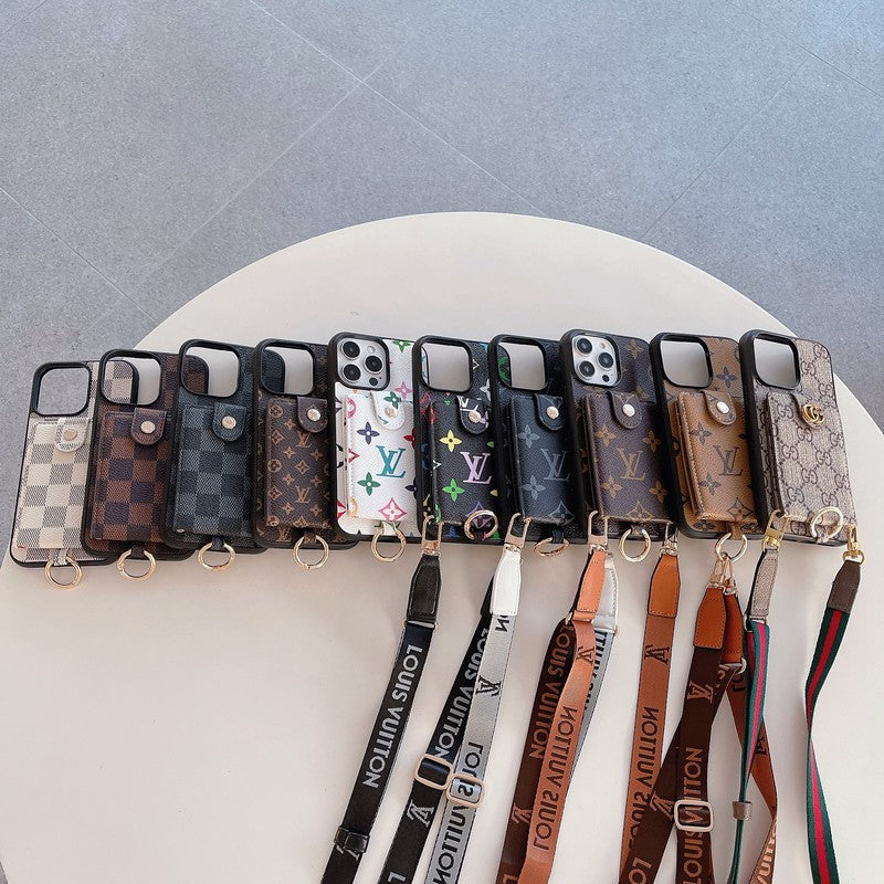 Luxe kaarttasje met klassieke ketting iPhone-hoesje