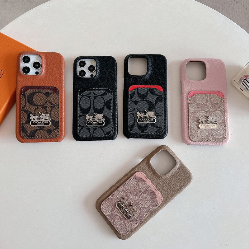 クラシック カードバッグ レザー iPhone ケース