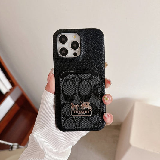 クラシック カードバッグ レザー iPhone ケース