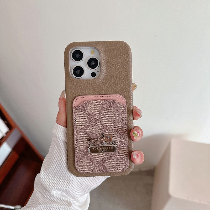 クラシック カードバッグ レザー iPhone ケース