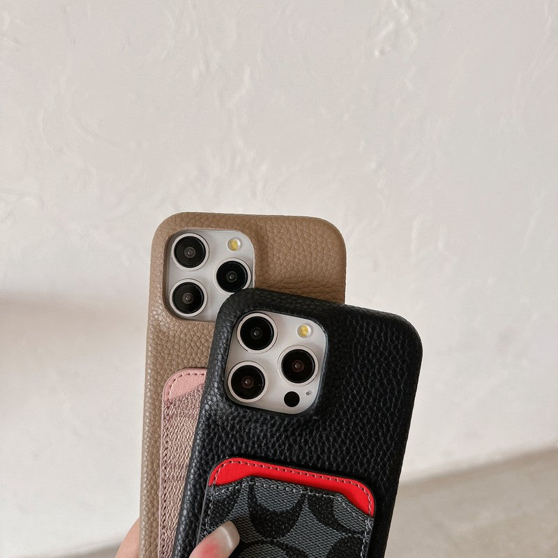 クラシック カードバッグ レザー iPhone ケース