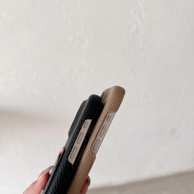 クラシック カードバッグ レザー iPhone ケース