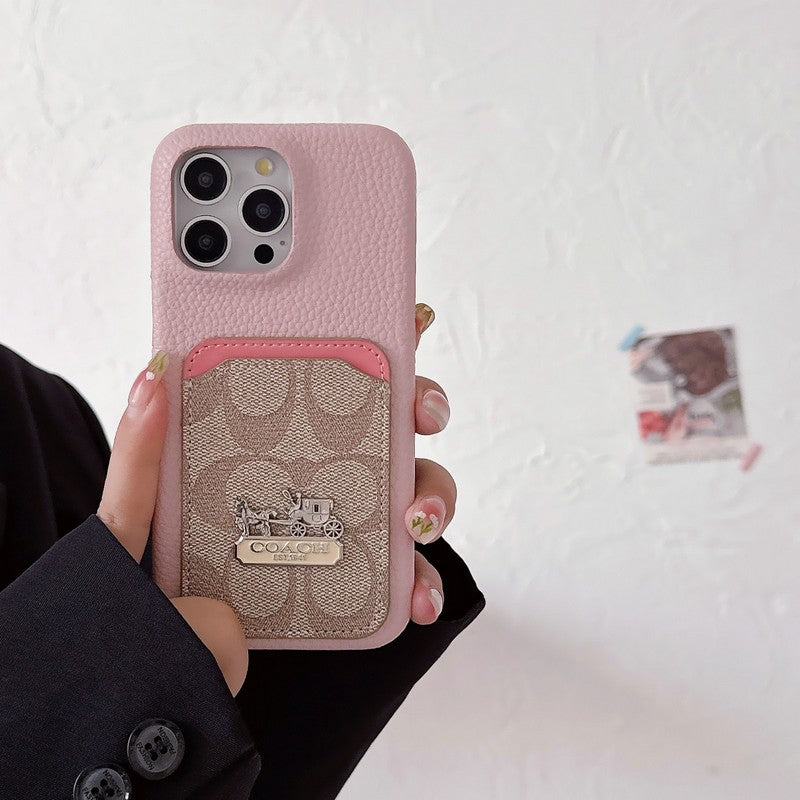 クラシック カードバッグ レザー iPhone ケース