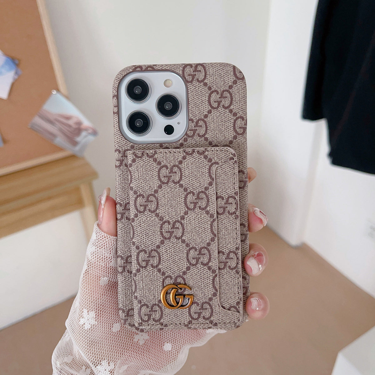 Premium kortholder iPhone-deksel