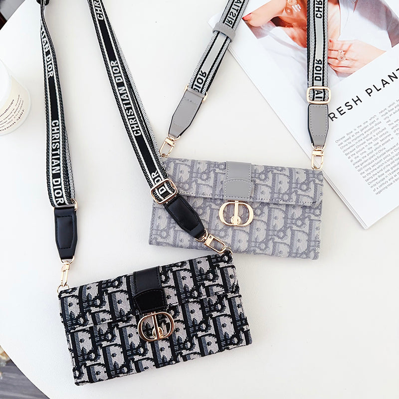 Capa para iPhone com corrente de lenços de bolsa da moda