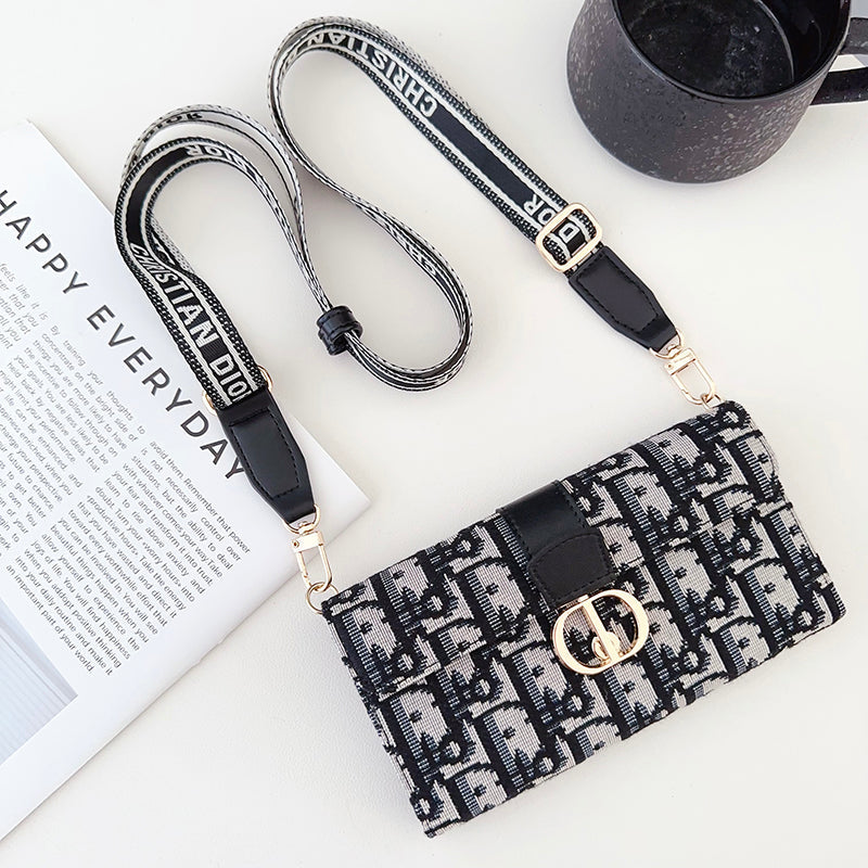Capa para iPhone com corrente de lenços de bolsa da moda